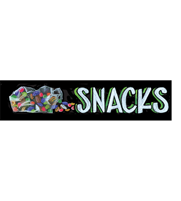 SNACKS Produce Chalk Art Sign 33"L x 7.75"H