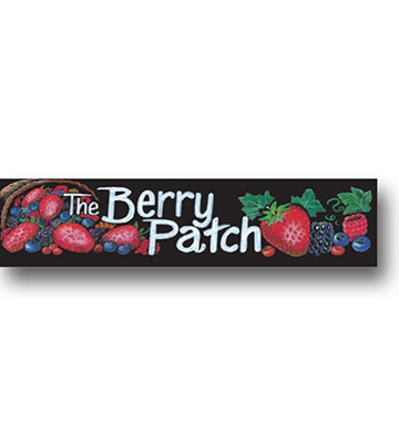 THE BERRY PATCH Produce Chalk Art Sign 33"L x 7.75"H