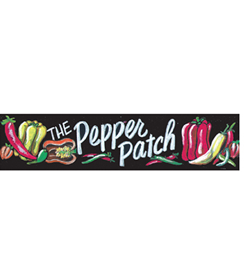 THE PEPPER PATCH Produce Chalk Art Sign 33"L x 7.75"H