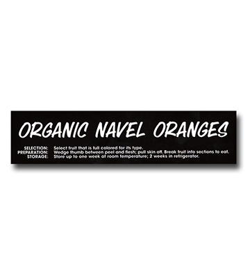 Produce Organic Fluorescent Name Tag Set 10.5"L x 2.5625"H