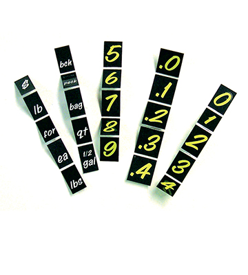 Produce Fluorescent Pricing Strip Set 3.75"L x 1.25"H