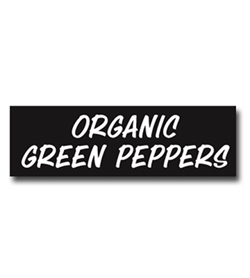 Produce Fluorescent  Organic Name Tag Set 4"L x 1.25"H