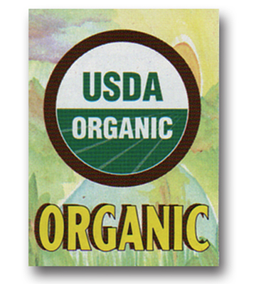 Produce USDA Organic Topper 2.75"L x 3.875"H