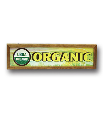 Produce USDA Organic Street Sign 22"L x 5"H