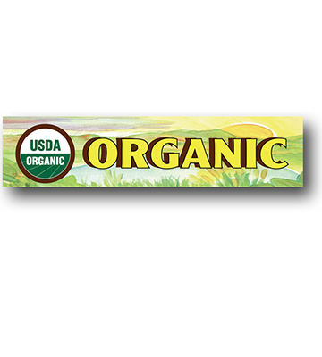 Produce USDA Organic Header 33"L x 7.75"H