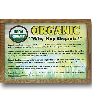 Produce Poster USDA - Why Buy Organic 24"L x 18"H