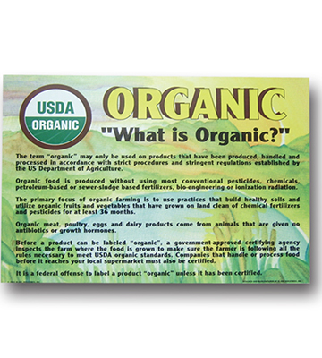 Produce Poster USDA - What is Organic? 24"L x 18"H