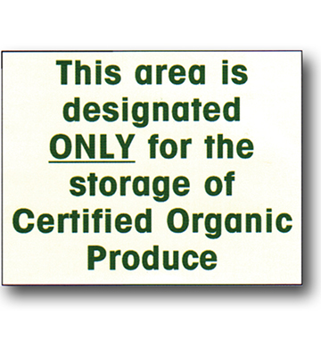 Produce Poster - Organic Storage 18"L x 14"H