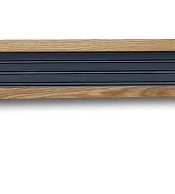 Black 3-Track Single Sided with One-Half Wood Frame 48"L