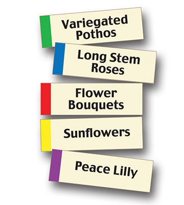 Floral 1-Track Name Set 4"L x 1.25"H