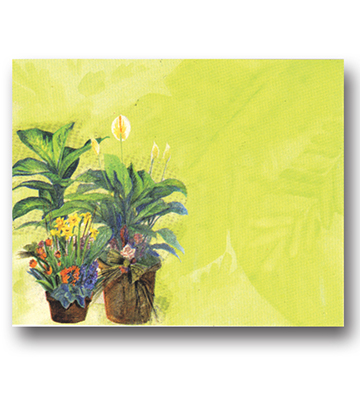 Plant & Garden Watercolor Floral Tag 5"L x 4"H