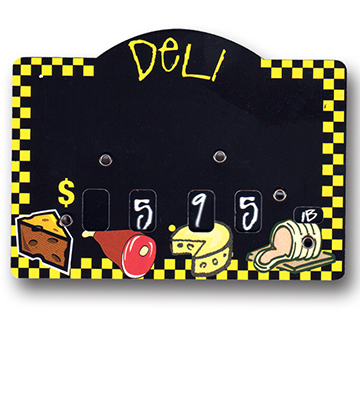 Deli Funky Dial Tag 4"L x 3"H