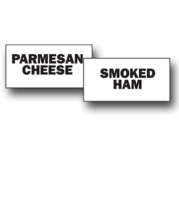 Large Deli Name Tag Set 4"L x 1.25"H