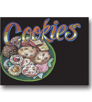 Blackboard Bakery Inserts - Cookies 22"L x 16.376"H