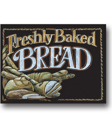 Blackboard Bakery Insert - Freshly Baked Bread 22"L x 16.376"H