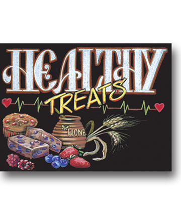 Blackboard Bakery Inserts - Healthy Treats 22"L x 16.376"H