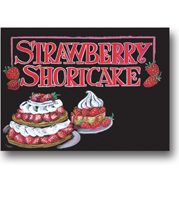 Blackboard Bakery Insert - Strawberry Shortcake 22"L x 16.376"H