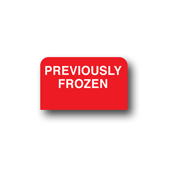Previously Frozen Red Topper Tag 2.5"L x 1.5"H