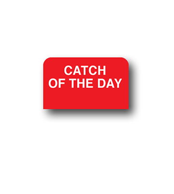 Catch of The Day Topper Tag 2.5"L x 1.5"H