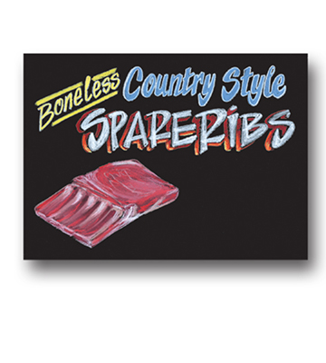 Chalk Art Meat - Spare Ribs 22"L x 16.376"H