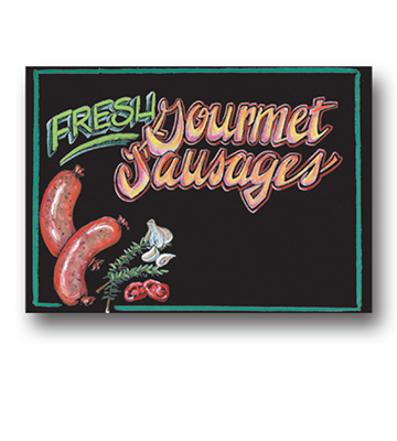 Chalk Art Meat - Gourmet Sausage 22"L x 16.376"H
