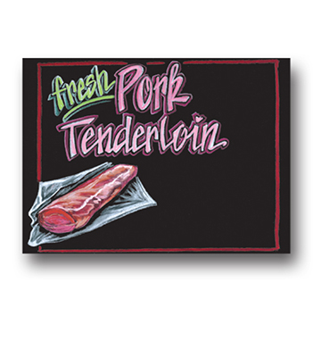 Chalk Art Meat Sign - Pork Tenderloin 22"L x 16.376"H