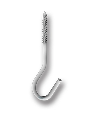 Steel Screw Hook 1.75"L