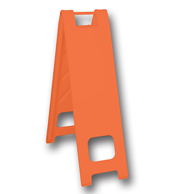 Narrow Outdoor Orange Sign Stand 13"L x 3"W x 36"