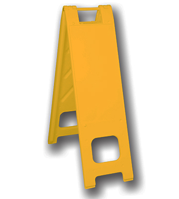 Narrow Outdoor Yellow  Sign Stand 13"L x 3"W x 36"H