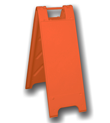 Narrow Mini Outdoor Orange Sign Stand 13"L x 3"W x 36"H
