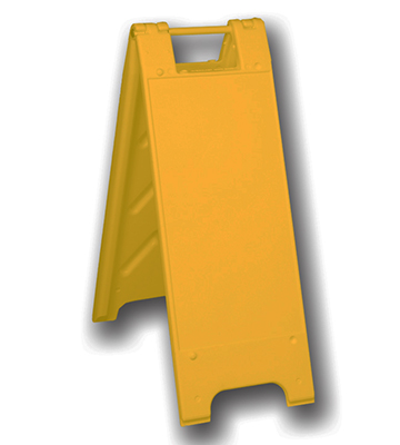 Narrow Mini Outdoor Yellow Sign Stand 13"L x 3"W x 36"H