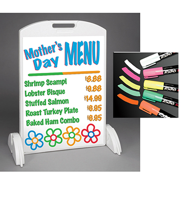 Medium White Marker Board Kit 24"L x 36"H