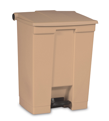 Mobile Plastic Step On Trash Containers 19.75"L x 32" H
