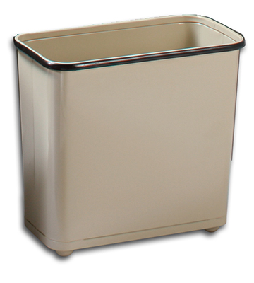 Steel Open Top Rectangular Waste Container17"L x 15"H