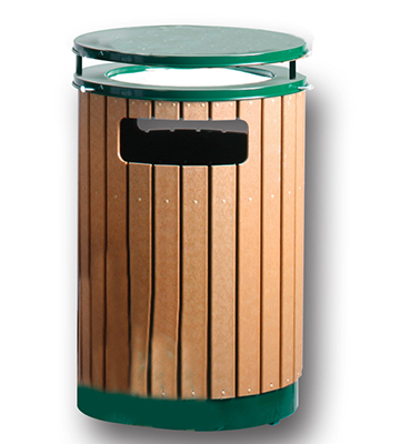 Regent Hinged Top Trash Receptacle 21"Sq x 40"H