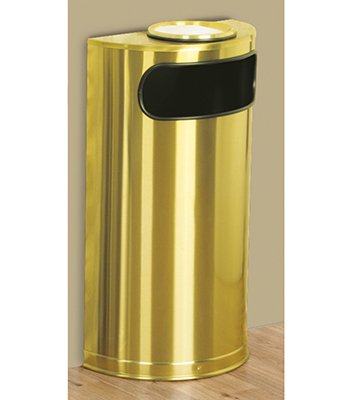 Satin Brass Stainless Steel Ash & Waste Container 18"L x 32"