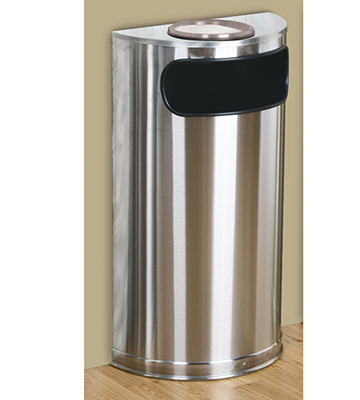 Satin Stainless Steel Ash & Waste Container 18"L x32"H