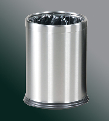 Stainless Steel Bag Hiding Waste Basket 9.5" Dia. x 12.5"H