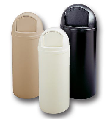 Practical Classic Trash Containers 15.38"Dia. x 36.5"H