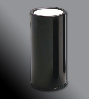 Black Steel Ash Receptacle 10"Dia x 20"H