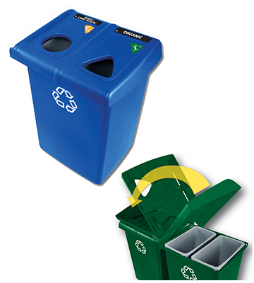 Two stream Recycling Station 26.8"L x 23.6"W x 35.5"H