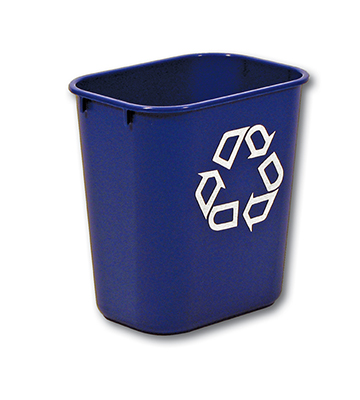 Desk Side Recycling Container 11.4"L x 8.25"H x 12.13"H