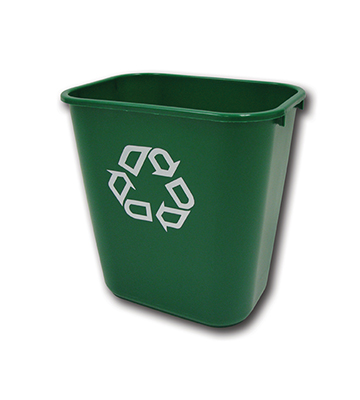 Desk Side Recycling Containers 14.35"L x 10.25"W x 15"H