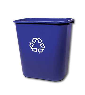 Desk Side Recycling Containers 14.38"L x 10.25"W x 15"H