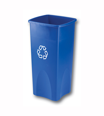 Indoor Station Square Recycling Container 16.5"L x 15.5"W x 30.