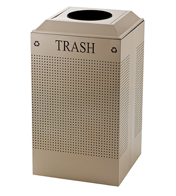 Designer Recycling Container for Trash 18.5" Sq. x 32.38"H