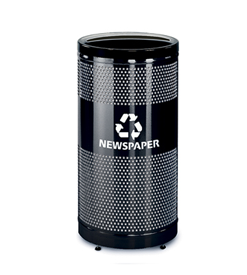Stylish Recycling Receptacle for Paper 18"Dia. x 35.5"H