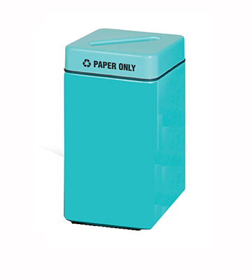 Fiberglass Single Recycling Container for Paper 16" Sq. x 30"H