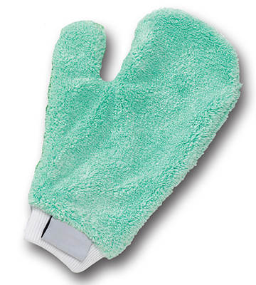 Green Micro Fiber Dusting Cleaning Mitt 11"L x 8.75"W