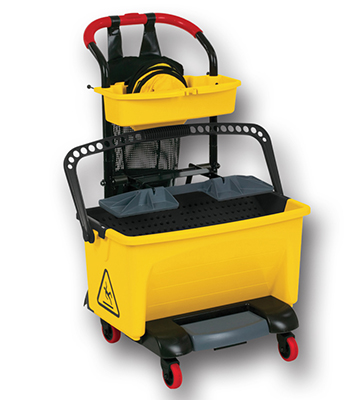 Yellow Pedal Wring Cleaning Bucket & Mini Cart 20"L x 26.2"W x